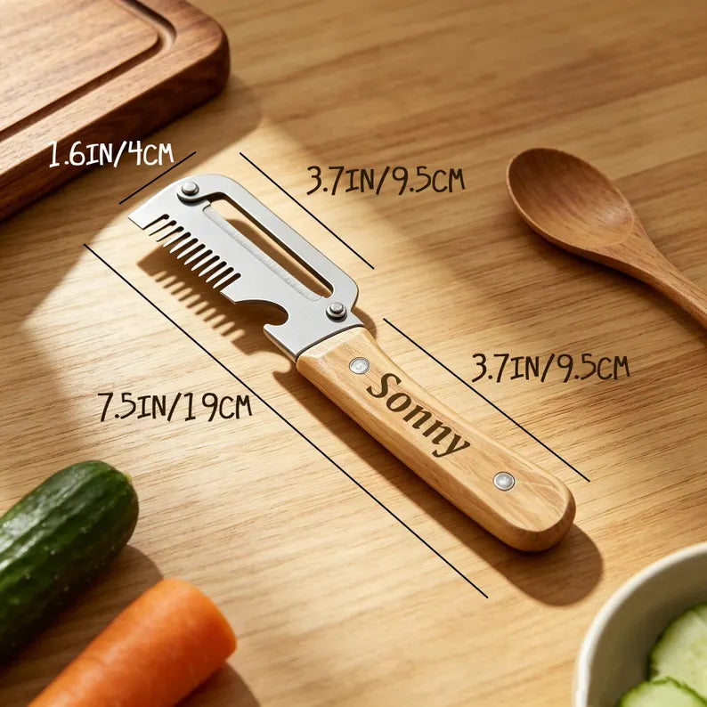 2-in-1 Vegetable Peeler | Stainless Steel Multi-Functional Kitchen Peeler for Fruits & Vegetables | Easy Food Prep Tool