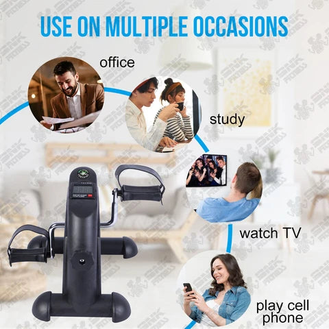 Mini Exercise Bike Under Desk Pedal Exerciser – Portable Arm & Leg Pedal Machine with LCD Digital Monitor, Compact Stationary Bike for Home, Office & Seated Workouts