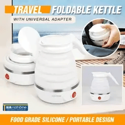 Foldable Electric Kettle – Portable Travel Water Boiler | Compact Electric Kettle for Tea, Coffee & Hot Water