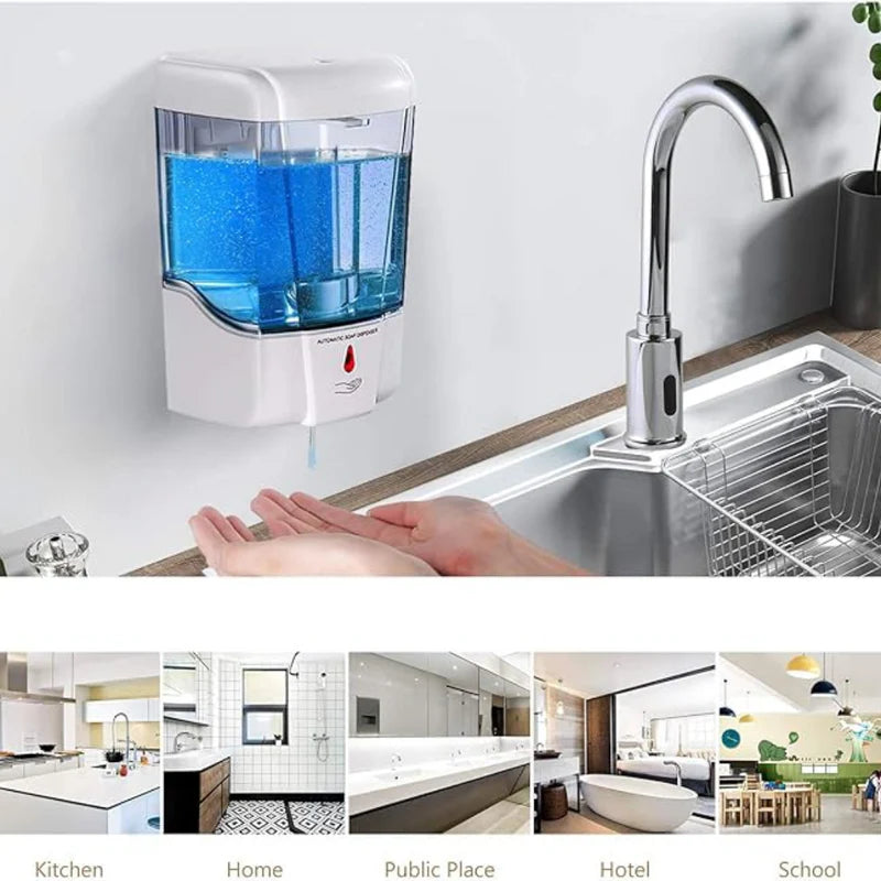 Automatic Soap Dispenser – Touchless Motion Sensor Hand Wash Dispenser, Automatic Liquid Soap Pump for Kitchen & Bathroom