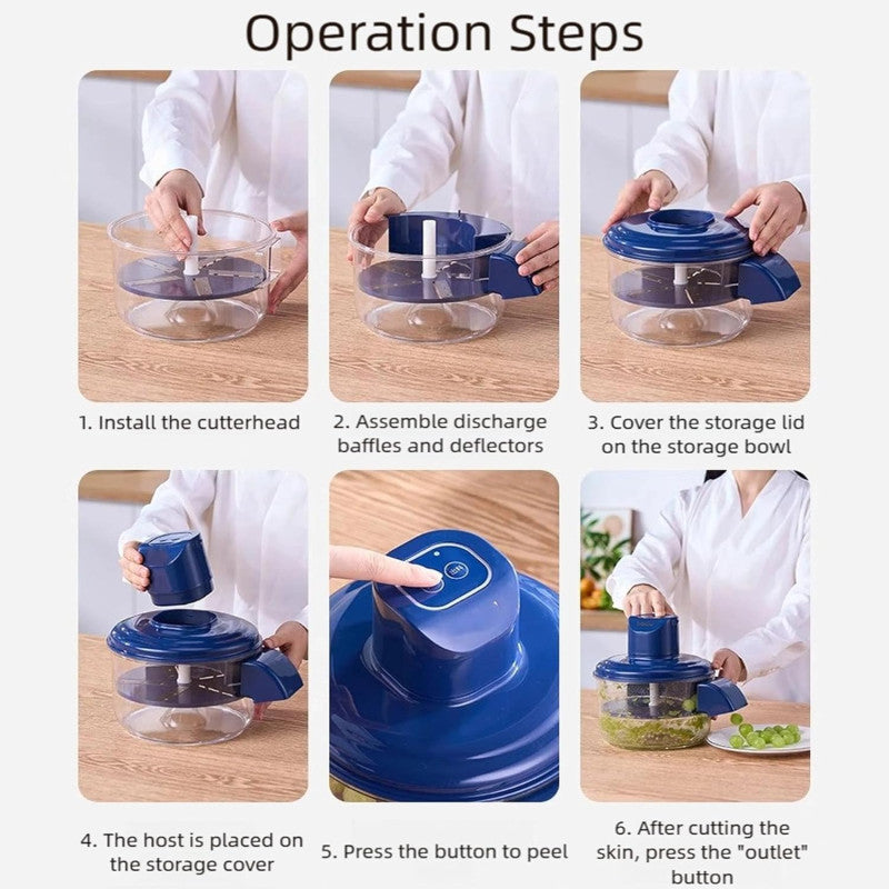 Automatic Electric Fruit & Vegetable Peeler – QuickPeel Kitchen Peeling Machine, Automatic Potato, Apple & Vegetable Skin Remover, Fast Easy Food Prep Kitchen Gadget