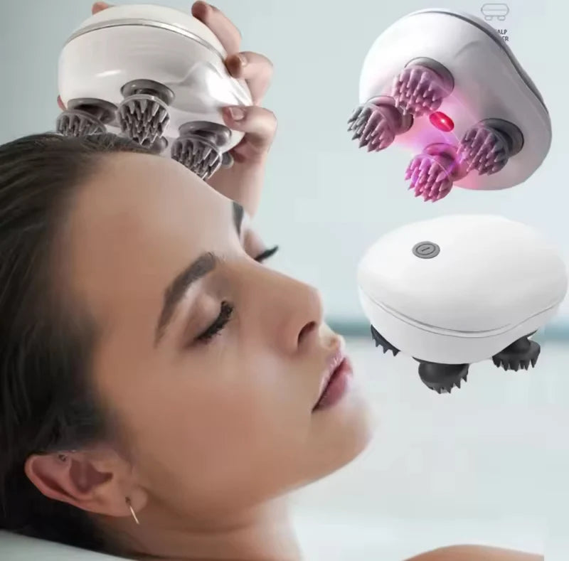 Electric Scalp Massager Rechargeable Head Massager Machine – Cordless Scalp Massage Brush for Relaxation, Self-Care & Stress Relief