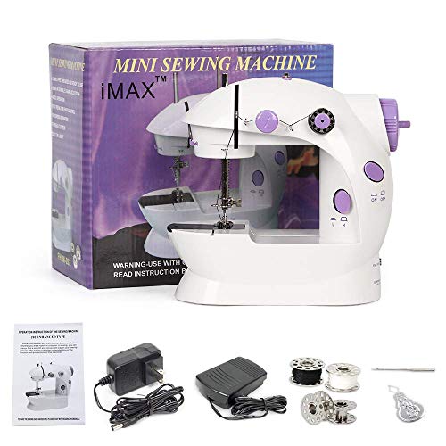 SHOWAY SM-202A Mini Sewing Machine – Portable Electric Sewing Machine for Beginners, Household Clothes Repair & Mending, DIY Crafting & Stitching Machine