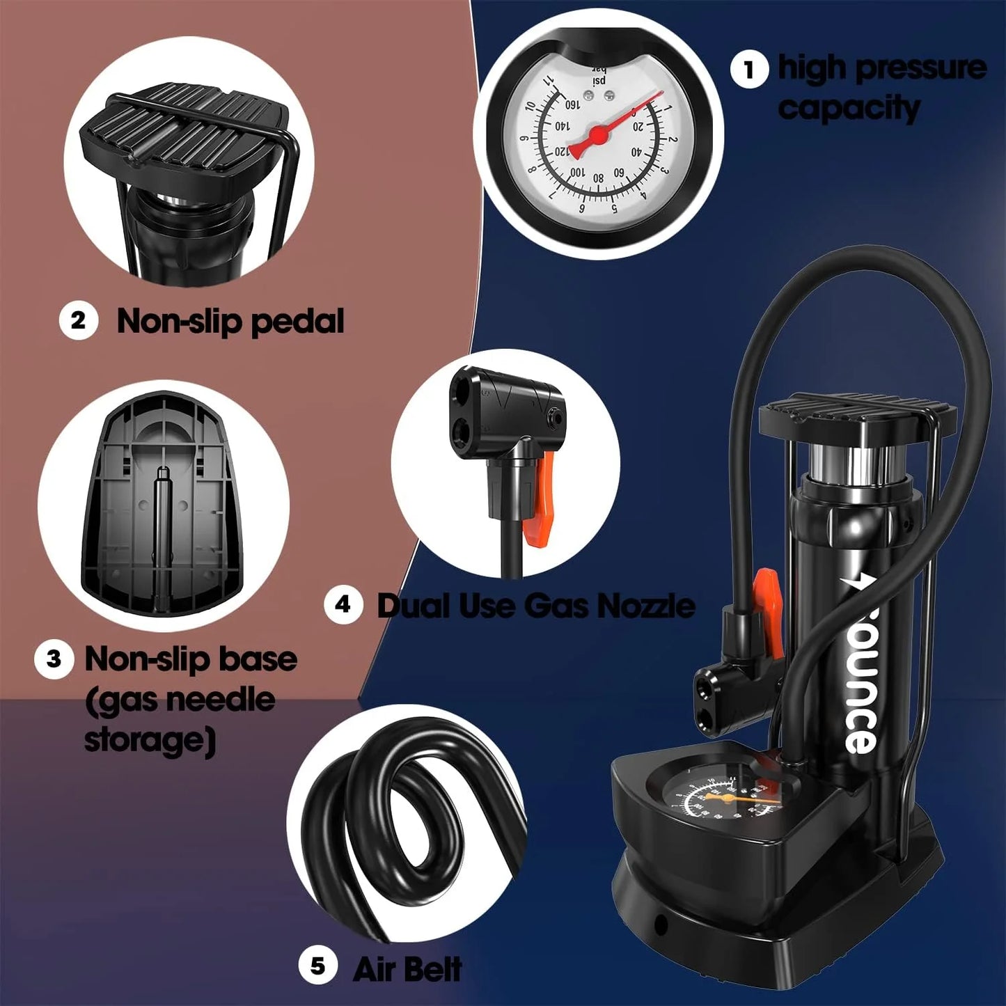 Keep one in your car or home before you actually need it. Stock may be limited, so order your High-Pressure Foot Air Pump today and stay prepared for unexpected inflation needs.