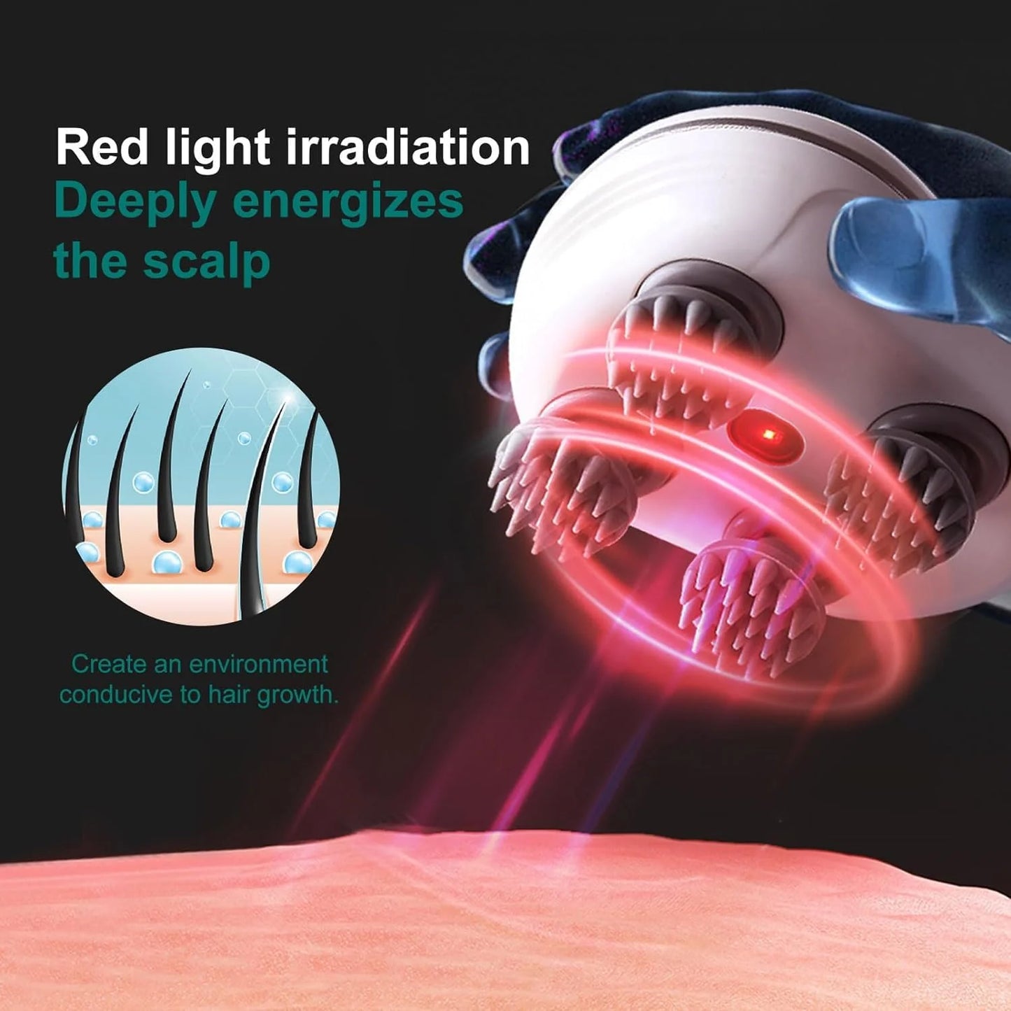 Electric Scalp Massager Rechargeable Head Massager Machine – Cordless Scalp Massage Brush for Relaxation, Self-Care & Stress Relief