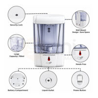 Automatic Soap Dispenser – Touchless Motion Sensor Hand Wash Dispenser, Automatic Liquid Soap Pump for Kitchen & Bathroom