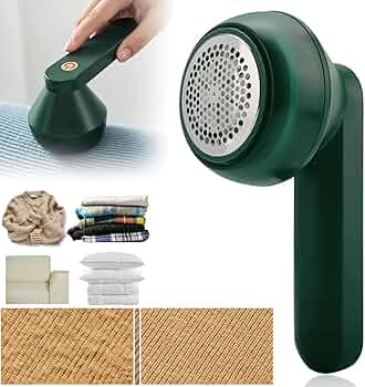Rechargeable Electric Fabric Lint Remover & Clothes Shaver – USB Wireless Fuzz, Lint & Pill Remover with Extra Blades, Portable Sweater Fabric Shaver, Sokany SK-878