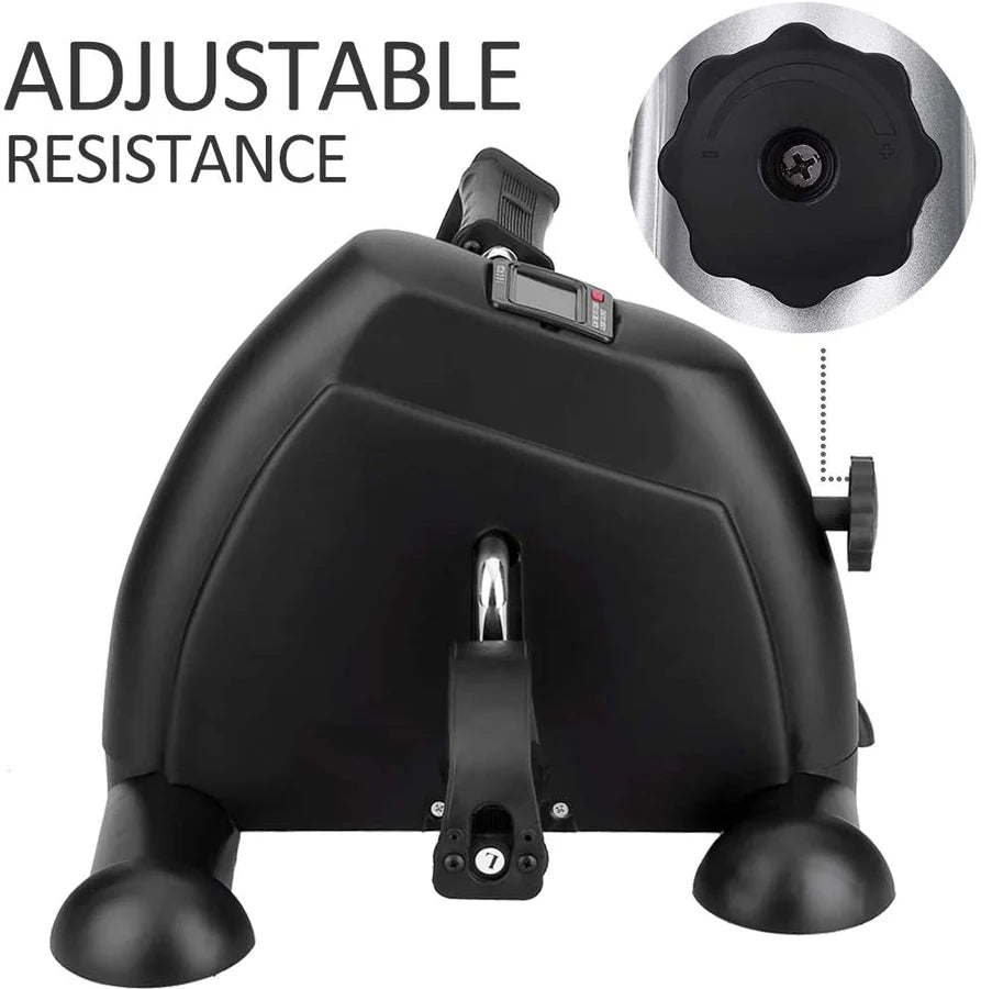 Mini Exercise Bike Under Desk Pedal Exerciser – Portable Arm & Leg Pedal Machine with LCD Digital Monitor, Compact Stationary Bike for Home, Office & Seated Workouts