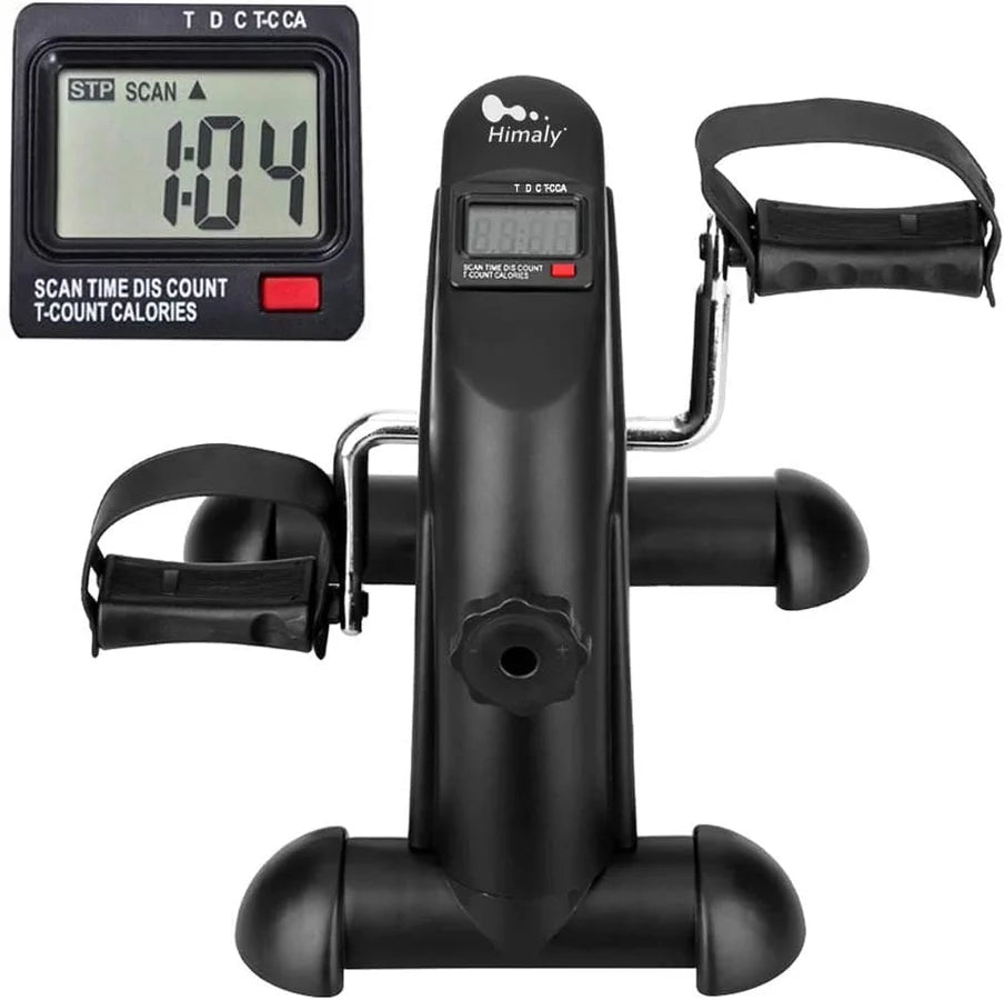 Mini Exercise Bike Under Desk Pedal Exerciser – Portable Arm & Leg Pedal Machine with LCD Digital Monitor, Compact Stationary Bike for Home, Office & Seated Workouts