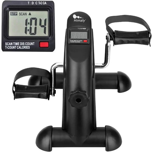 Mini Exercise Bike Under Desk Pedal Exerciser – Portable Arm & Leg Pedal Machine with LCD Digital Monitor, Compact Stationary Bike for Home, Office & Seated Workouts