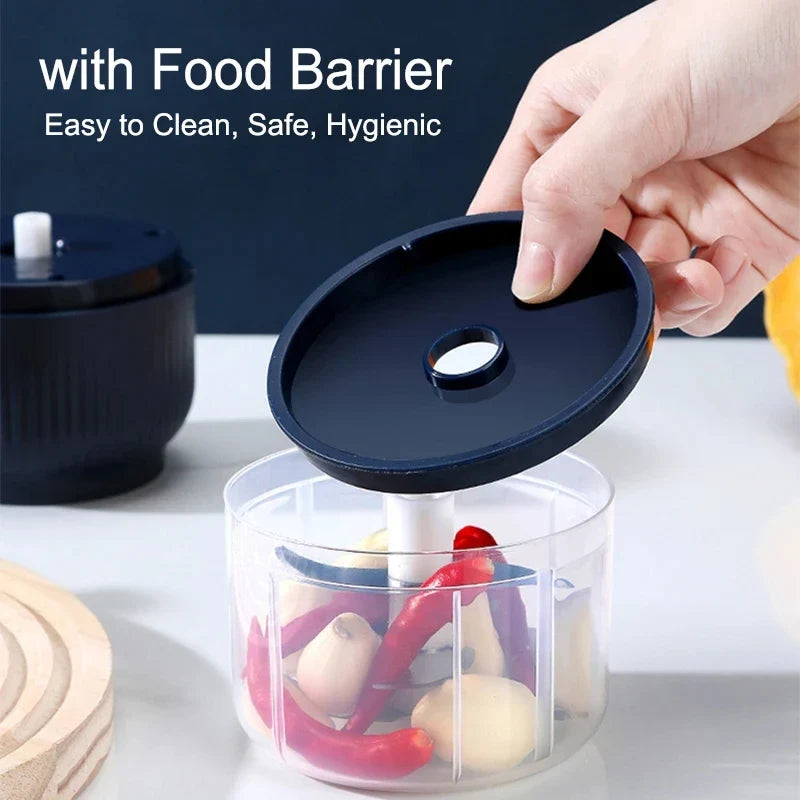 Electric Mini Garlic Chopper 300ML – Cordless USB Rechargeable Food Processor, Vegetable & Onion Cutter, Chili Ginger Mincer, Mini Meat & Food Grinder