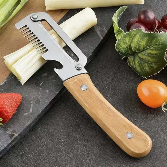 2-in-1 Vegetable Peeler | Stainless Steel Multi-Functional Kitchen Peeler for Fruits & Vegetables | Easy Food Prep Tool