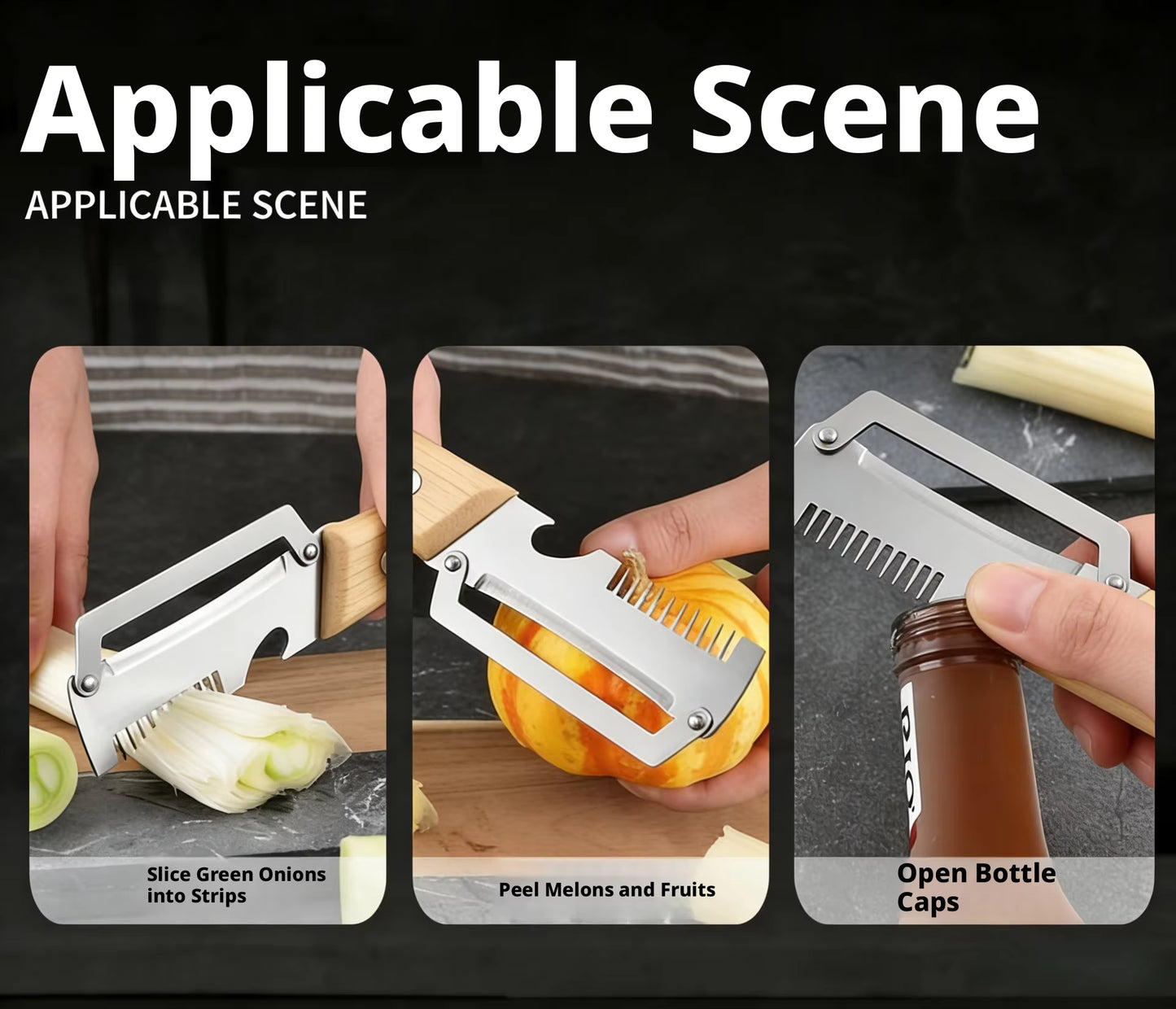 2-in-1 Vegetable Peeler | Stainless Steel Multi-Functional Kitchen Peeler for Fruits & Vegetables | Easy Food Prep Tool
