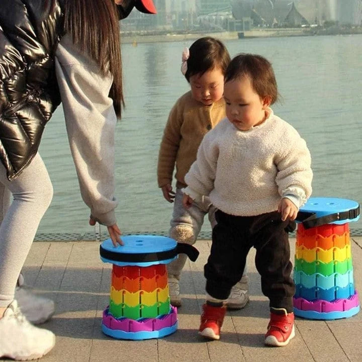 Portable Telescopic Stool Foldable Adjustable Height – Lightweight Collapsible Camping Chair, Compact Travel Seat for Outdoor Activities, Fishing, Hiking & Picnic
