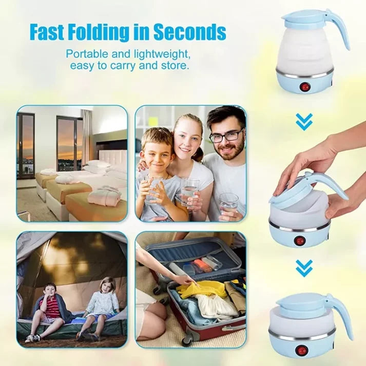 Foldable Electric Kettle – Portable Travel Water Boiler | Compact Electric Kettle for Tea, Coffee & Hot Water
