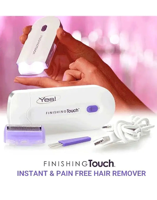 Rechargeable Finishing Touch Hair Remover – Portable Electric Hair Removal Machine for Women, Cordless Facial & Body Hair Remover, Smooth Skin Beauty Grooming Device