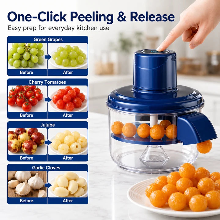 Automatic Electric Fruit & Vegetable Peeler – QuickPeel Kitchen Peeling Machine, Automatic Potato, Apple & Vegetable Skin Remover, Fast Easy Food Prep Kitchen Gadget
