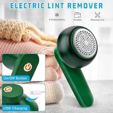 Rechargeable Electric Fabric Lint Remover & Clothes Shaver – USB Wireless Fuzz, Lint & Pill Remover with Extra Blades, Portable Sweater Fabric Shaver, Sokany SK-878