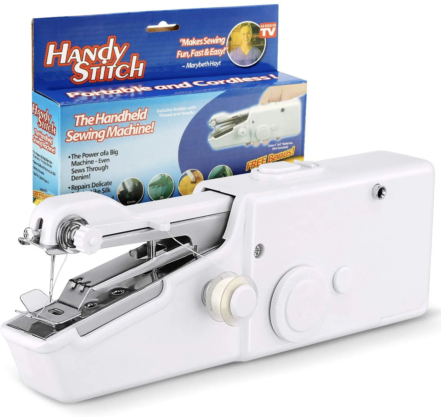 Handheld Sewing Machine Portable Mini Sewing Machine – Cordless Electric Clothes Repair Stitching Machine for Home, Travel & Beginners