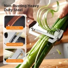 2-in-1 Vegetable Peeler | Stainless Steel Multi-Functional Kitchen Peeler for Fruits & Vegetables | Easy Food Prep Tool