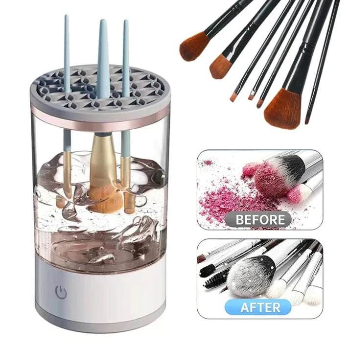 Portable Electric Makeup Brush Cleaner Machine – Automatic Makeup Brush Washing & Cleaning Device, Fast Deep Cleaning Tool for Cosmetic Brushes, Beauty Accessories for Home & Travel